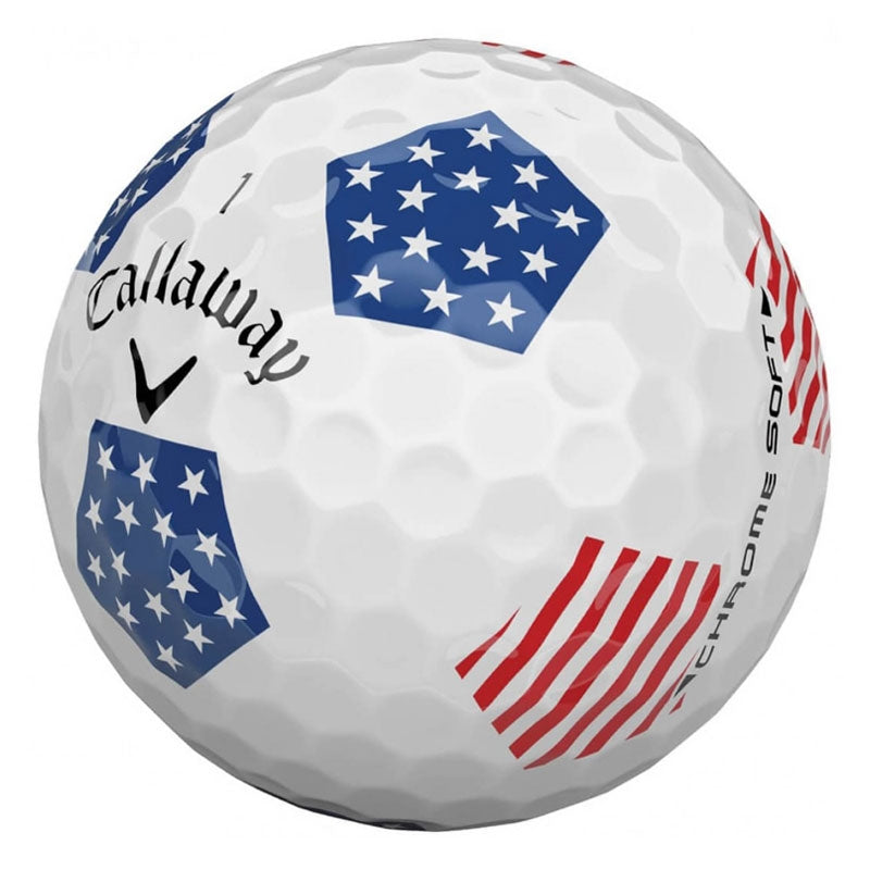 Golf Balls Everywhere Recycled Chrome Soft Truvis Stars and Stripes