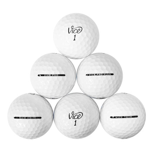 Golf Balls Everywhere Recycled Vice Mix - White